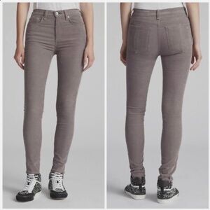 Rag & Bone $195 High Rise Skinny Corduroy Pants In Nickel Size: 27